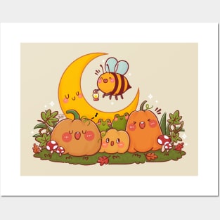 Bee in Pumpkin Patch Posters and Art